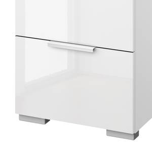 Commode SKØP VI Blanc alpin / Blanc brillant - Aluminium