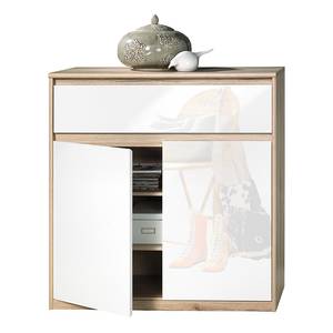 Commode Soft Smart IV eikenhouten Sanremo look/hoogglans wit