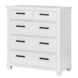 Commode South Hampton Acacia partiellement massif - Blanc