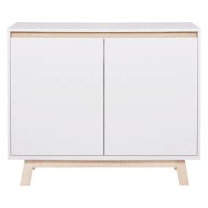 Commode Storberg I Blanc mat / Imitation chêne Sonoma