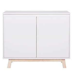 Commode Storberg I Blanc mat / Imitation chêne Sonoma