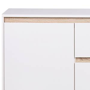 Commode Storberg II Blanc mat / Imitation chêne Sonoma