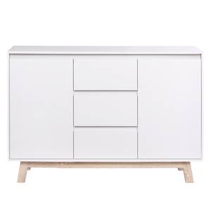 Commode Storberg II Blanc mat / Imitation chêne Sonoma