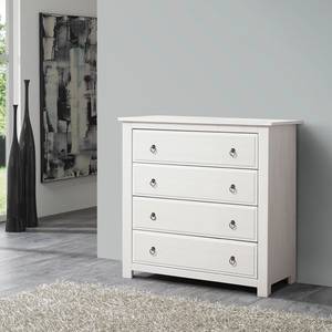 Commode Straightly III Epicéa massif - Blanc