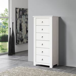 Commode Straightly IV Pin massif - Blanc