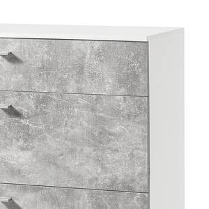 Kast Vestby II Wit/Concrete look - Breedte: 100 cm