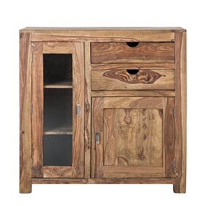 Buffet haut Yoga Porte en verre - Bois de Sheesham huilé