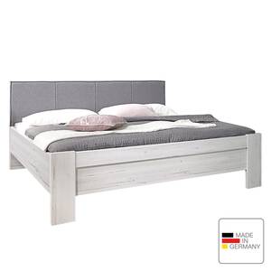 Compact bed Madrid Witte eikenhouten look - Grijs - 180 x 220cm