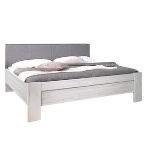 Compact bed Madrid Witte eikenhouten look - Grijs - 200 x 200cm