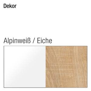 Complete slaapkamerinrichting Burano alpinewit/eikenhoutimitatie - ligoppervlak bed: 180x200cm