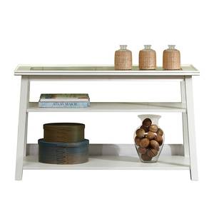 Console Amesbury Peuplier partiellement massif / Verre Blanc