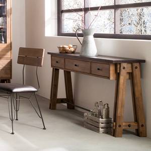 Tv-meubel Beton I massief acaciahout/betonnen look - Steenkoolkleurig