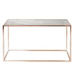 Console Jacob Marbre / Acier inoxydable - Cuivre / Blanc