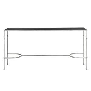 Wandtafel Lucielle ijzer/glas - Zilverkleurig/zwart