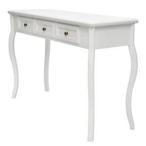 Console Montréal avec 3 tiroirs Blanc - En partie en bois massif - 120 x 81 x 40 cm