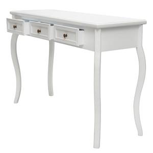 Console Montréal avec 3 tiroirs Blanc - En partie en bois massif - 120 x 81 x 40 cm