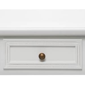 Console Montréal avec 3 tiroirs Blanc - En partie en bois massif - 120 x 81 x 40 cm