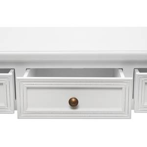 Console Montréal avec 3 tiroirs Blanc - En partie en bois massif - 120 x 81 x 40 cm