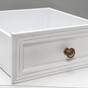 Console Montréal avec 3 tiroirs Blanc - En partie en bois massif - 120 x 81 x 40 cm