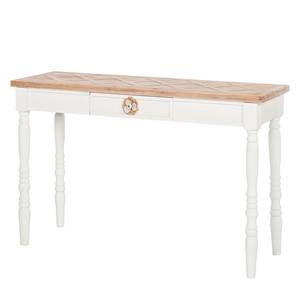 Table console Souillac Chêne partiellement massif - Chêne / Blanc