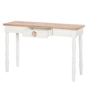 Table console Souillac Chêne partiellement massif - Chêne / Blanc