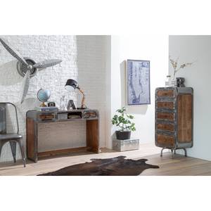 Console Wharton Partiellement en acacia massif / Acier - Acacia / Anthracite