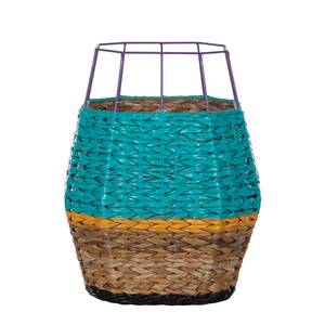 Mand Narlay zeegras - Turquoise/zandkleurig