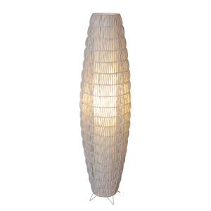 Lampada da terra a cesta Goblet Bianco Intrecciato 2 luci