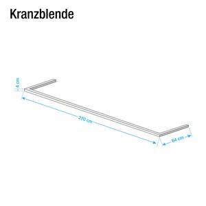 Kranzblende Skøp Alpinweiß - Breite: 270 cm - 2 Türen