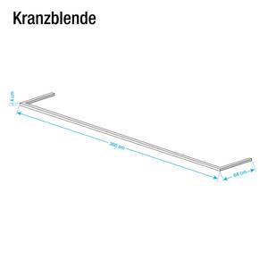 Kranzblende Skøp Alpinweiß - Breite: 360 cm - 3 Türen