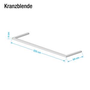 Kranzblende Skøp Eiche Sonoma Dekor - Breite: 225 cm - 2 Türen