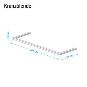 Kranzblende Skøp (mit Seitenteil) Alpinweiß - 181 x 222 cm - 2 Türen