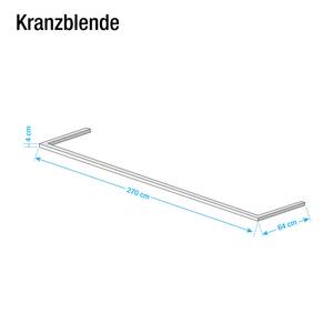 Corniche Skøp (avec parties latérales) Blanc alpin - 270 x 236 cm - 2 porte