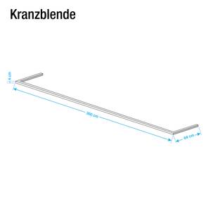 Kranzblende Skøp (mit Seitenteil) Alpinweiß - 360 x 236 cm - 3 Türen