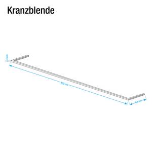 Kranzblende Skøp (mit Seitenteil) Alpinweiß - 405 x 222 cm - 3 Türen