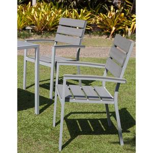 Set de jardin Kudo VIII Polywood / Aluminium - Gris