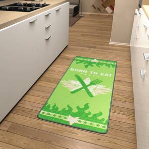 Tapis de cuisine Born to Eat Vert - 67 cm x 180 cm