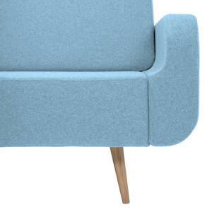 Küchensofa Loca Filz / Eiche massiv - Hellblau / Eiche Hell - Breite: 227 cm