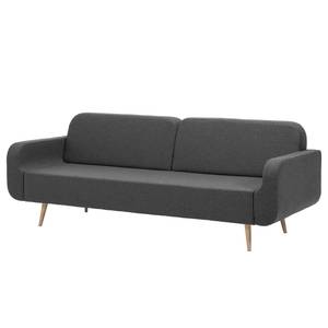 Küchensofa Loca Filz / Eiche massiv - Dunkelgrau / Eiche Hell - Breite: 227 cm