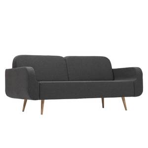 Küchensofa Loca Filz / Eiche massiv - Dunkelgrau / Eiche Hell - Breite: 187 cm