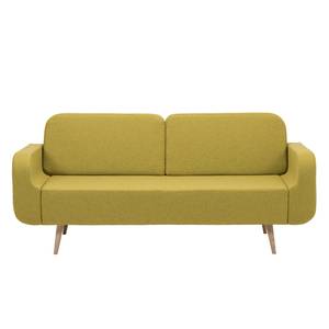 Küchensofa Loca Filz / Eiche massiv - Senfgelb / Eiche Hell - Breite: 187 cm