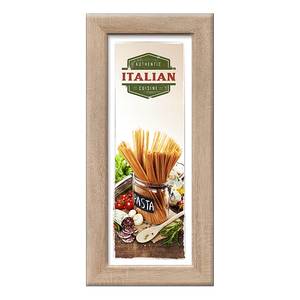 Tableau Authentic italian cuisine III Beige - Multicolore - Bois manufacturé - 94 x 44 x 1.7 cm