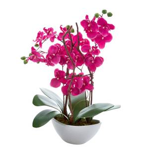 Kunstpflanze Orchidee II Kunststoff / Keramik - Pink