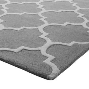 Tapis à poils courts Bandras Laine / Coton - Gris - 120 x 180 cm