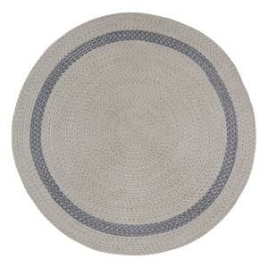 Laagpolig vloerkleed Benito Round kunstvezels - Licht beige