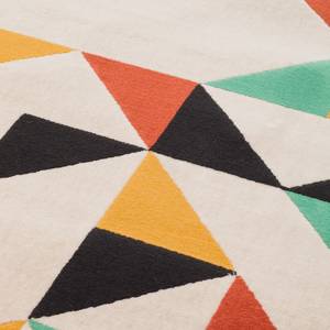 Laagpolig tapijt Canvas textielmix - Crèmekleurig/geel