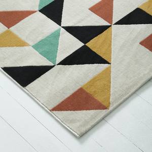Laagpolig tapijt Canvas textielmix - Crèmekleurig/geel