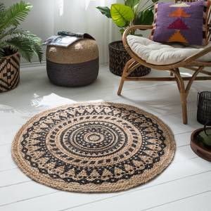 Tapis en jute Gayal Jute - Beige / Noir