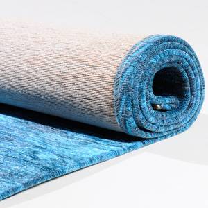 Laagpolig vloerkleed Kapstadt Cloud textielmix - Kobaltblauw - 155x230cm