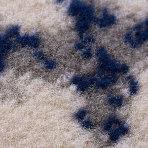 Laagpolig vloerkleed Puerto kunstvezels - crèmekleurig/donkerblauw
